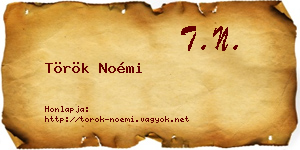 Török Noémi névjegykártya